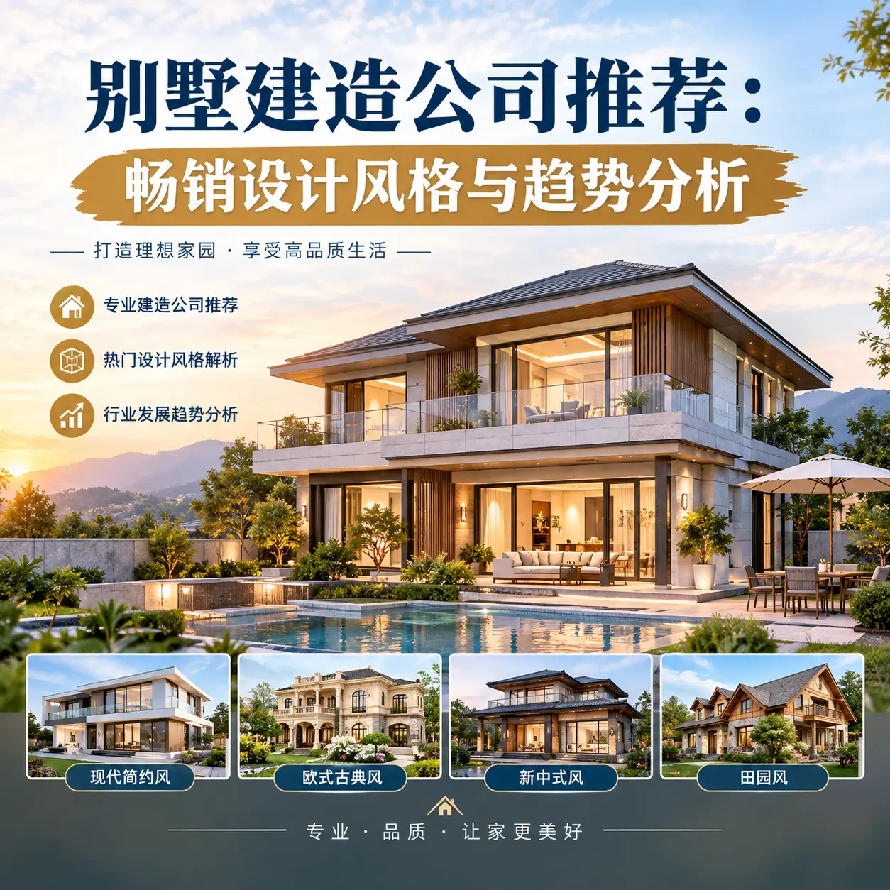 别墅建造公司推荐： 六枝特 畅销设计风格与趋势分析